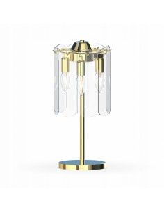 Lampa nocna NIRA z eleganckim złotym wykończeniem - Nowoczesna dekoracja do sypialni i salonu