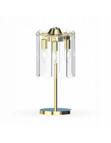 Lampa nocna NIRA z eleganckim złotym wykończeniem - Nowoczesna dekoracja do sypialni i salonu