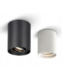 Elegancka lampa sufitowa tuba GU10 10cm w minimalistycznym stylu, idealna do sypialni i jadalni, kolor biały 2