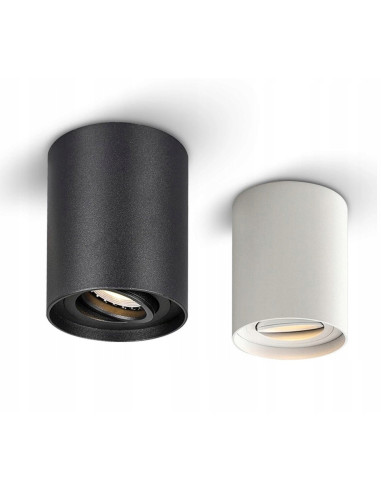 Elegancka lampa sufitowa tuba GU10 10cm w minimalistycznym stylu, idealna do sypialni i jadalni, kolor biały