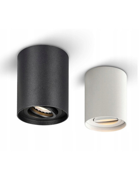 Elegancka lampa sufitowa tuba GU10 10cm w minimalistycznym stylu, idealna do sypialni i jadalni, kolor biały