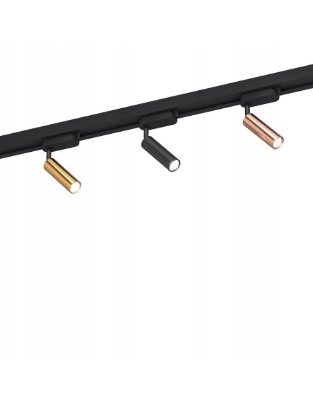 Reflektor sufitowy Slimi w różowym złocie, elegancka lampa LED G9 do systemów szynowych, nowoczesne oświetlenie wnętrz