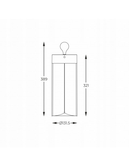 Akumulatorowa lampka nocna ESTERNO z ściemniaczem, szara, stylowy design do domu i ogrodu, IP54.