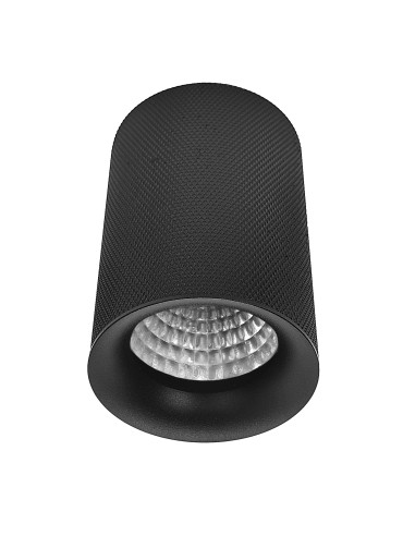 Elegancka tuba natynkowa KJ2186 GU10 w czarnym wykończeniu do nowoczesnego oświetlenia wnętrz.