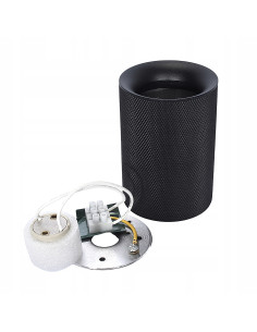 Elegancka tuba natynkowa KJ2186 GU10 w czarnym wykończeniu do nowoczesnego oświetlenia wnętrz. 2
