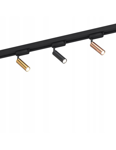 Lampa sufitowa Slimi Track G9 w złoto-czarnym, nowoczesnym stylu - elegancki detal do kuchni i jadalni