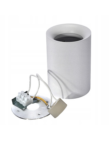 Nowoczesna Lampa Tuba Oświetleniowa GU10 KJ2186 Syntron w Białym Wykończeniu - 10cm do Sypialni i Jadalni