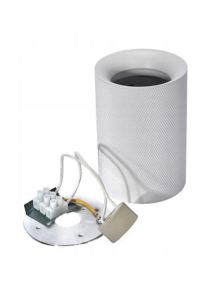 Nowoczesna Lampa Tuba Oświetleniowa GU10 KJ2186 Syntron w Białym Wykończeniu - 10cm do Sypialni i Jadalni