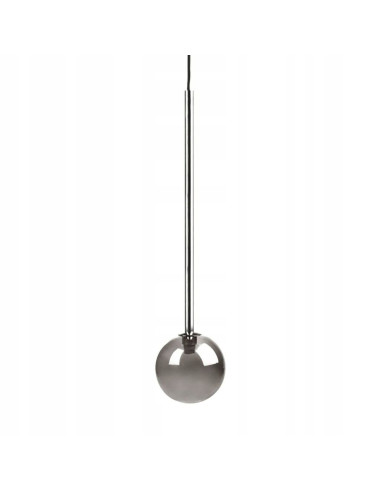Lampa wisząca LUNA, nowoczesny zwis z regulacją, szary klosz, minimalistyczny design do biura i salonu.