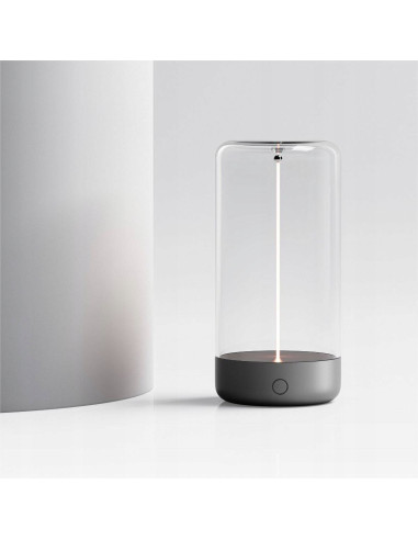 Lampa stołowa ESTERNO z przezroczystym kloszem, akumulatorowa, ściemniana - nowoczesny design do każdego wnętrza