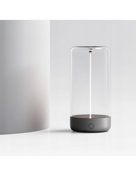 Lampa stołowa ESTERNO z przezroczystym kloszem, akumulatorowa, ściemniana - nowoczesny design do każdego wnętrza