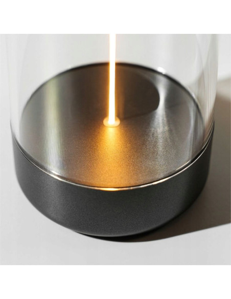 Lampa stołowa ESTERNO z przezroczystym kloszem, akumulatorowa, ściemniana - nowoczesny design do każdego wnętrza