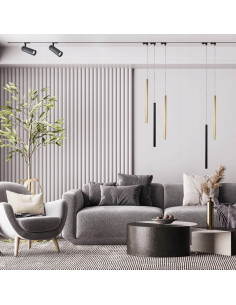 Nowoczesny reflektor LED ICE z regulacją kąta, czarny, idealny do biura i eleganckich wnętrz domowych 2