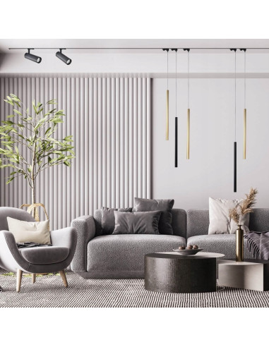 Nowoczesny reflektor LED ICE z regulacją kąta, czarny, idealny do biura i eleganckich wnętrz domowych