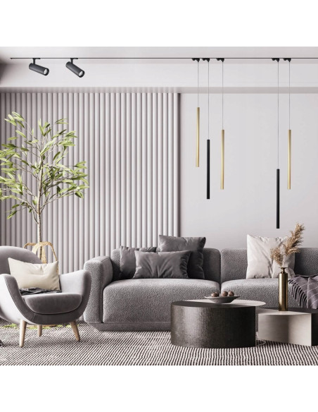 Nowoczesny reflektor LED ICE z regulacją kąta, czarny, idealny do biura i eleganckich wnętrz domowych