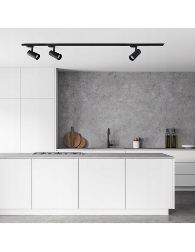 Nowoczesny reflektor LED ICE z regulacją kąta, czarny, idealny do biura i eleganckich wnętrz domowych