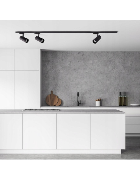 Nowoczesny reflektor LED ICE z regulacją kąta, czarny, idealny do biura i eleganckich wnętrz domowych