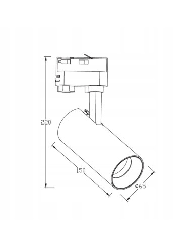 Nowoczesny reflektor LED ICE z regulacją kąta, czarny, idealny do biura i eleganckich wnętrz domowych