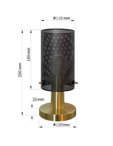 Lampa stołowa Tirana w kolorze złotym i czarnym - nowoczesny, elegancki akcent do każdego wnętrza