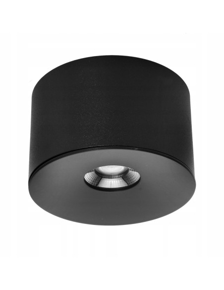 Nowoczesny czarny plafon LED PZE-922 10W 4000K do łazienki, kuchni i biura, energooszczędny i stylowy.