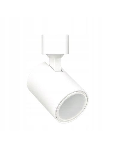 Reflektor szynoprzewodowy Snow GU10 50W biały z regulacją kąta - eleganckie oświetlenie Light Prestige do wnętrz.