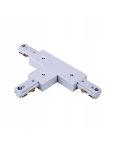 Zasilający Łącznik Typu T Biały - Elegancki Element do OświetleniaNowoczesnych Wnętrz