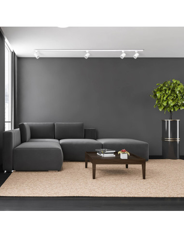 Elegancki Zestaw Oświetlenia Szynowego Snow 1,5m z 4 Reflektorami GU10 - Nowoczesne Wnętrza dla Domu i Biura