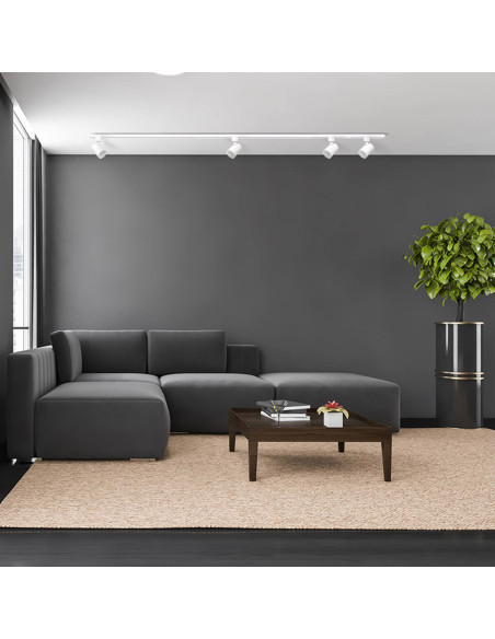 Elegancki Zestaw Oświetlenia Szynowego Snow 1,5m z 4 Reflektorami GU10 - Nowoczesne Wnętrza dla Domu i Biura