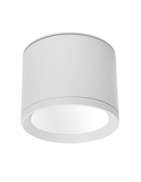 Biały spot sufitowy IP54 do łazienki, minimalistyczny design, aluminium, GX53, 60W, Syntron