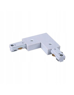 Kątowy Łącznik Zasilający Orlicki - Biały, Nowoczesny Element do Oświetlenia Wnętrz i Dekoracji