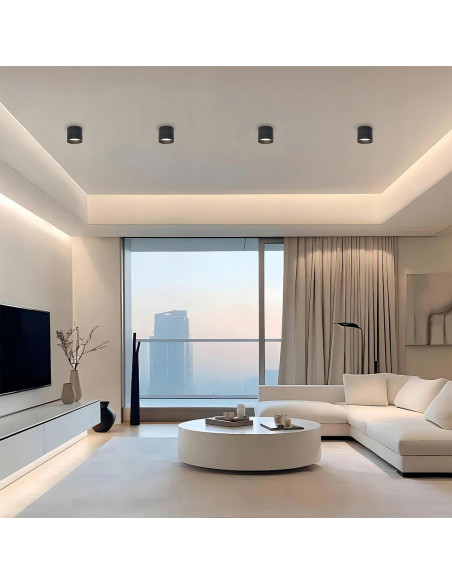 Lampa natynkowa Kendal LED czarna – nowoczesne oświetlenie do salonu i jadalni o eleganckim designie