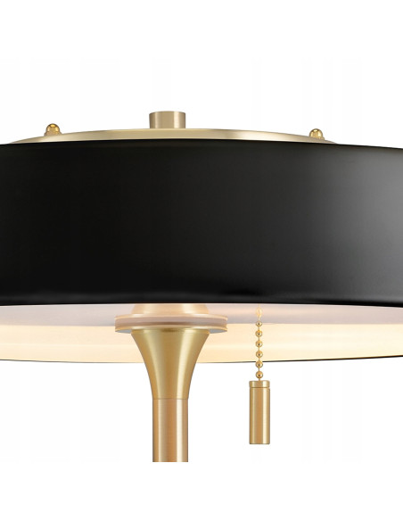 Lampa biurkowa Artdeco czarna z łańcuszkowym włącznikiem – nowoczesne i eleganckie oświetlenie do biura i sypialni