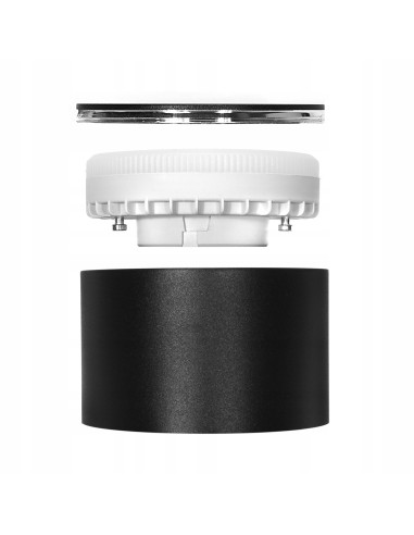 Stylowa Tuba Sufitowa GX53 CY-37 w Czarnym Kolorze - Nowoczesne Oświetlenie Do Wnętrz i Przestrzeni Zewnętrznych