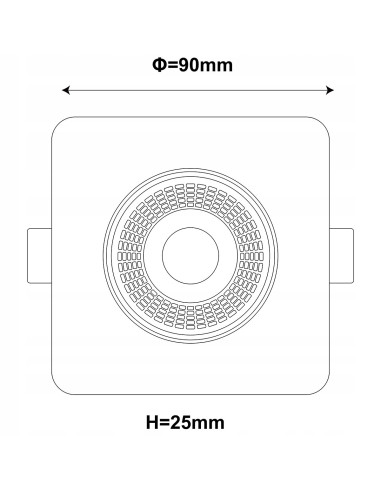 Lampa sufitowa LED Plus z regulacją CCT - nowoczesna oprawa oświetleniowa do wnętrz, energooszczędna i stylowa.