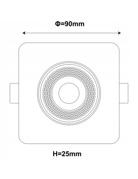 Lampa sufitowa LED Plus z regulacją CCT - nowoczesna oprawa oświetleniowa do wnętrz, energooszczędna i stylowa.