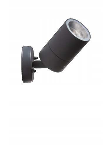 Regulowany kinkiet zewnętrzny AZzardo ROLF WALL antracytowy, wodoodporny, GU10 - nowoczesne oświetlenie tarasowe