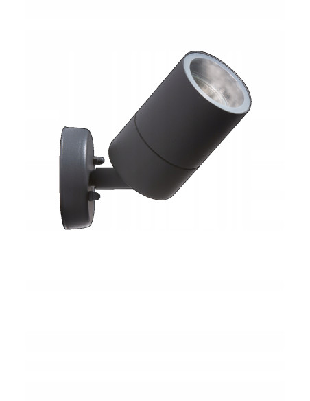 Regulowany kinkiet zewnętrzny AZzardo ROLF WALL antracytowy, wodoodporny, GU10 - nowoczesne oświetlenie tarasowe
