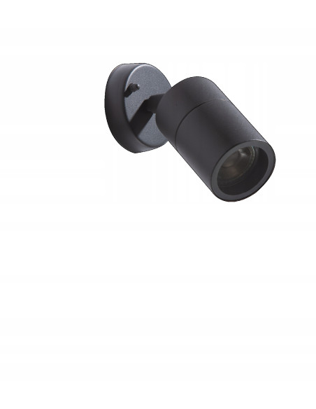 Regulowany kinkiet zewnętrzny AZzardo ROLF WALL antracytowy, wodoodporny, GU10 - nowoczesne oświetlenie tarasowe