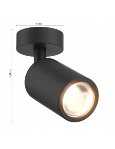 Reflektor sufitowy TORI czarny z regulacją GU10 - nowoczesne oświetlenie do salonu, kuchni i sypialni 2