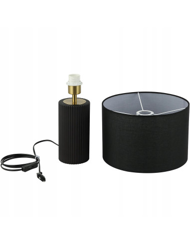 Lampa stołowa Tokio w czerni i złocie - elegancki akcent do każdego wnętrza, idealna do salonu i sypialni.