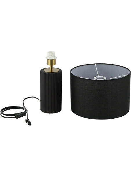 Lampa stołowa Tokio w czerni i złocie - elegancki akcent do każdego wnętrza, idealna do salonu i sypialni.