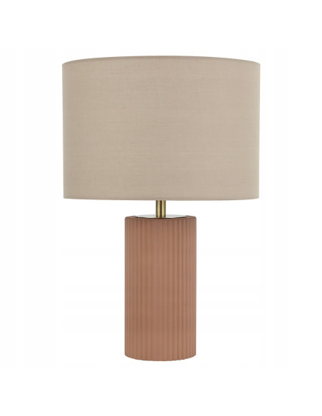 Lampa stołowa Tokio w eleganckim beżu z złotym akcentem E27 - luksusowe oświetlenie do każdego wnętrza