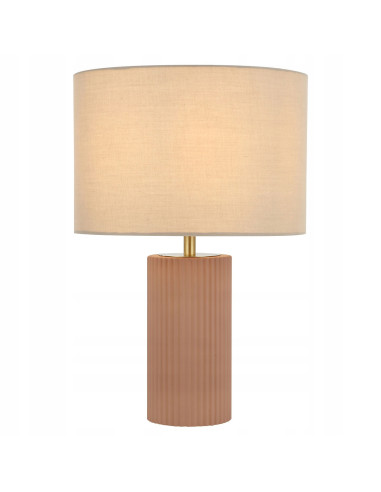 Lampa stołowa Tokio w eleganckim beżu z złotym akcentem E27 - luksusowe oświetlenie do każdego wnętrza