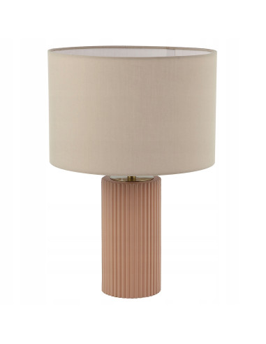 Lampa stołowa Tokio w eleganckim beżu z złotym akcentem E27 - luksusowe oświetlenie do każdego wnętrza