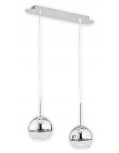 Lampa wisząca COLOURS O2542 W2 CH w chromie - nowoczesny reflektor do kuchni i holu