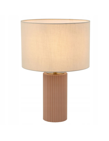 Lampa stołowa Tokio w eleganckim beżu z złotym akcentem E27 - luksusowe oświetlenie do każdego wnętrza