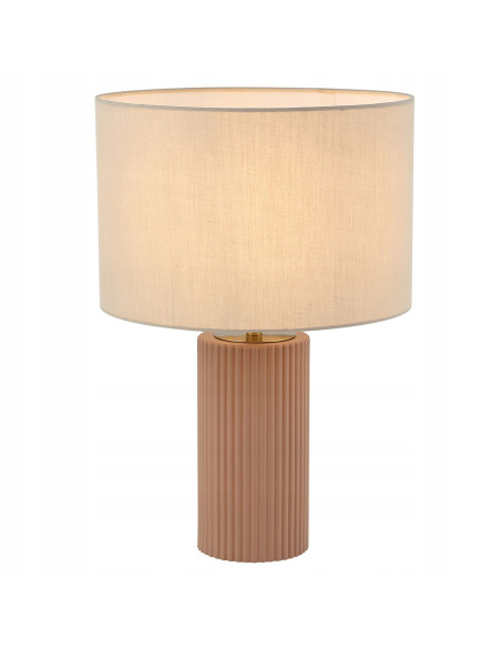 Lampa stołowa Tokio w eleganckim beżu z złotym akcentem E27 - luksusowe oświetlenie do każdego wnętrza