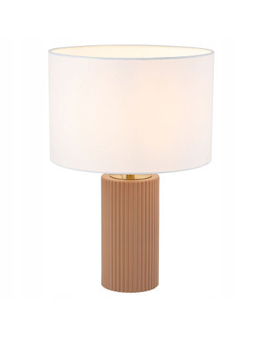 Lampa stołowa Tokio w eleganckim beżu z złotym akcentem E27 - luksusowe oświetlenie do każdego wnętrza