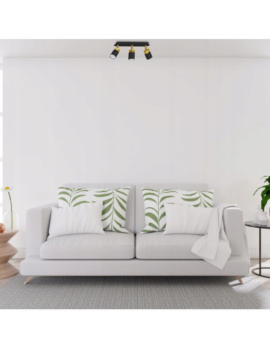 Lampa sufitowa JOKER MiLAGRO, nowoczesna, czarno-złota, z trzema punktami świetlnymi do sypialni i biura