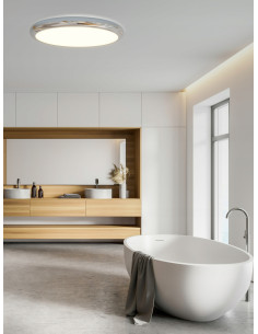 Plafon sufitowy Piatto Cromo 80 cm LED - elegancka lampa do salonu i jadalni z chromowanym wykończeniem 2